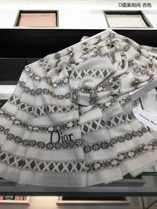 Top Quality Brand Fake Dior Scarf Women Winter Cashmere Thick Autumn Warm Shawls 15